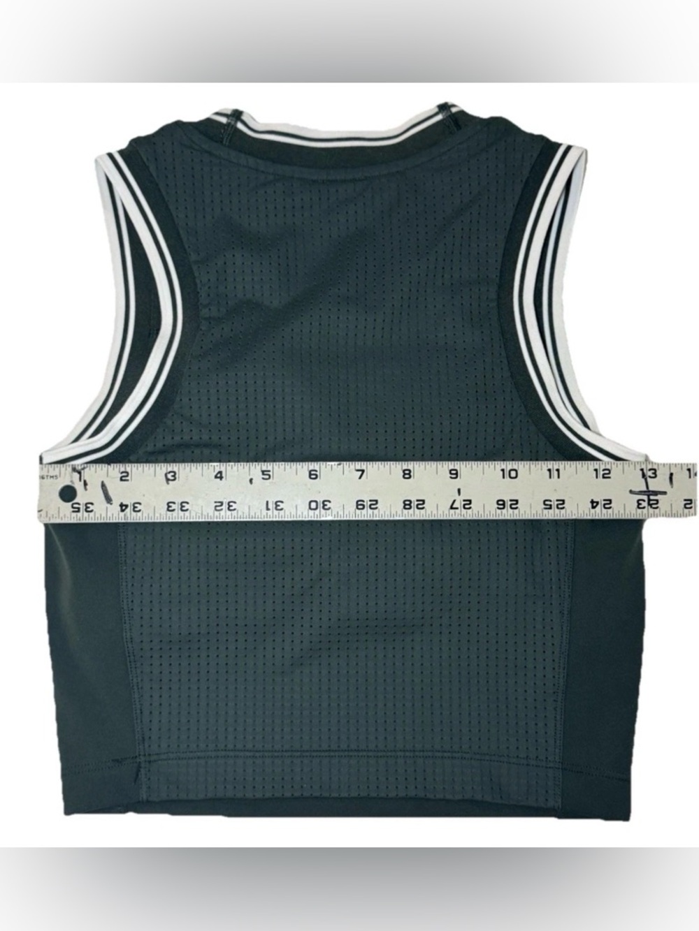 Lululemon Varsity Scoop Neck Cropped Tennis Tank Legacy Green Sz 2? Pads No Tags - Picture 4 of 6